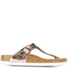 Women Birkenstock Metallic Thong Strap Sandals