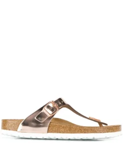 Women Birkenstock Metallic Thong Strap Sandals