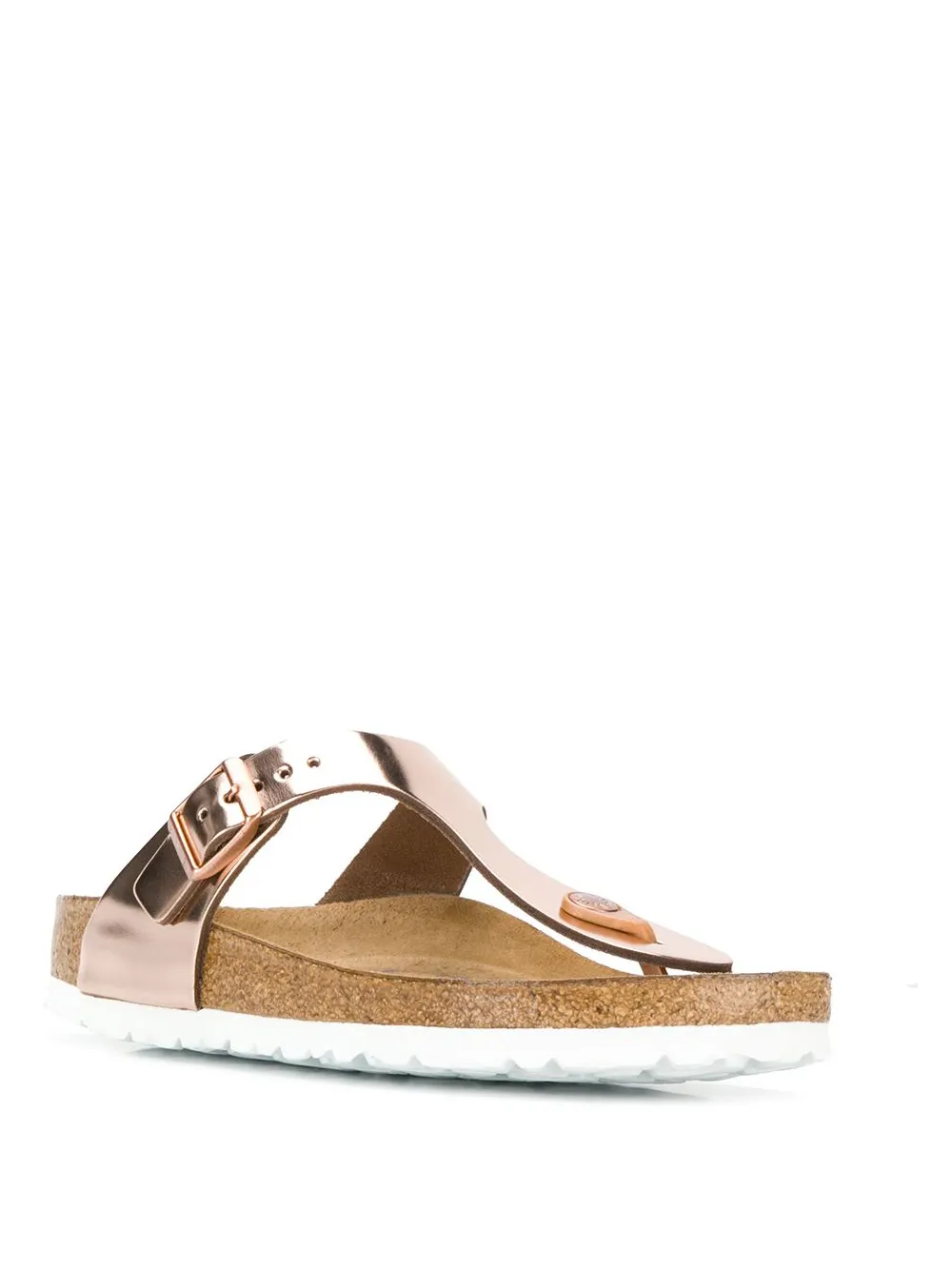 Women Birkenstock Metallic Thong Strap Sandals - Image 2