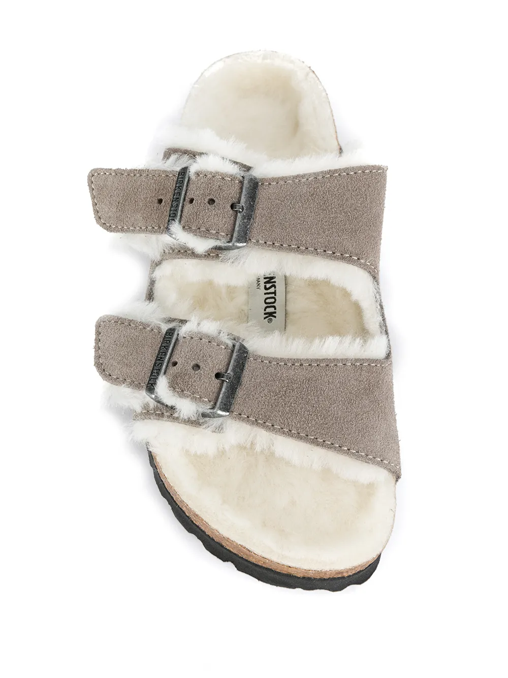 Women Birkenstock Arizona Two-strap Shearling Sandals - Image 4