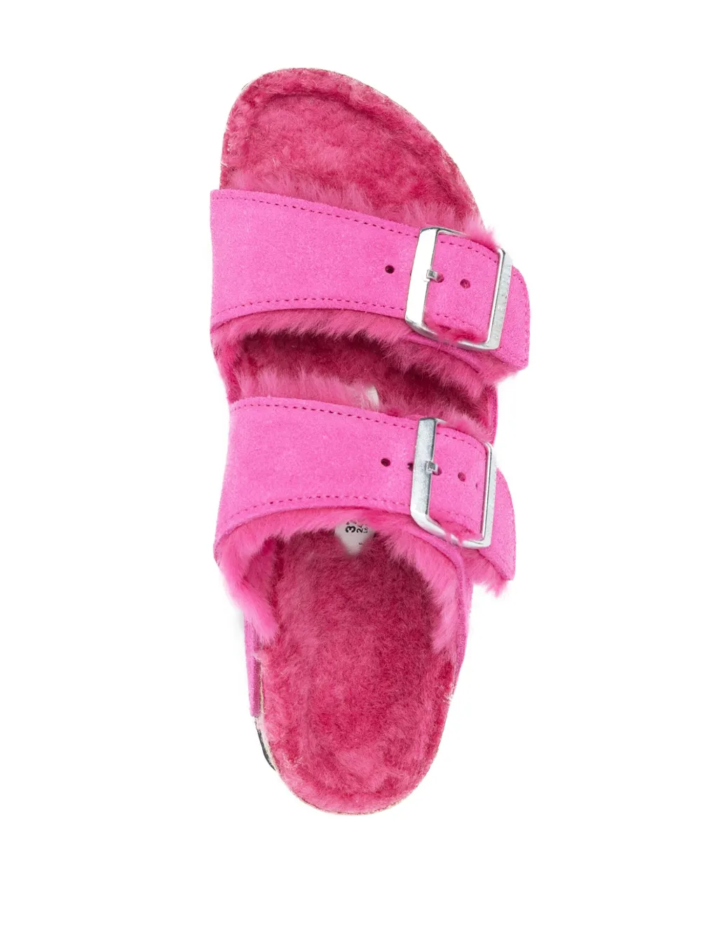 Women Birkenstock Arizona Shearling Suede Sandals - Image 4