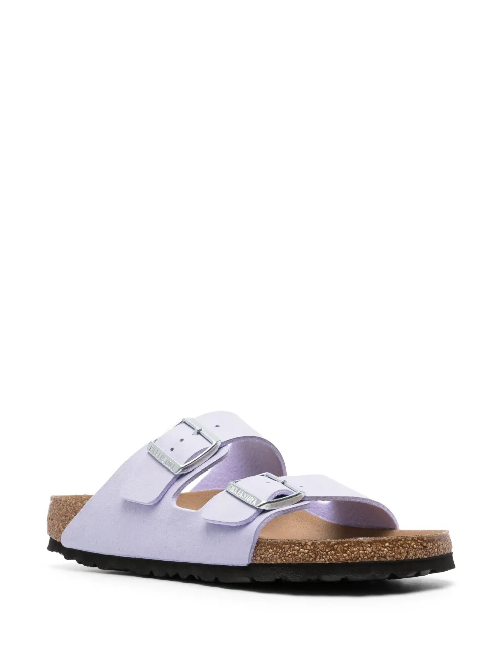 Women Birkenstock Arizona Buckled Suede Sandals - Image 2