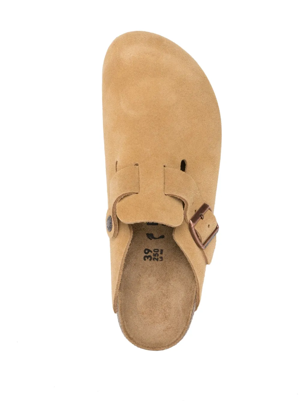 Women Birkenstock Boston Buckled Suede Sandals - Image 4