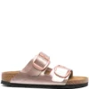 Women Birkenstock Arizona Metallic-effect Sandals